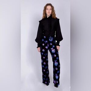 🆕REVOLVE Sabina Musayev - Nila Sequined Velvet Straight-Leg Pants